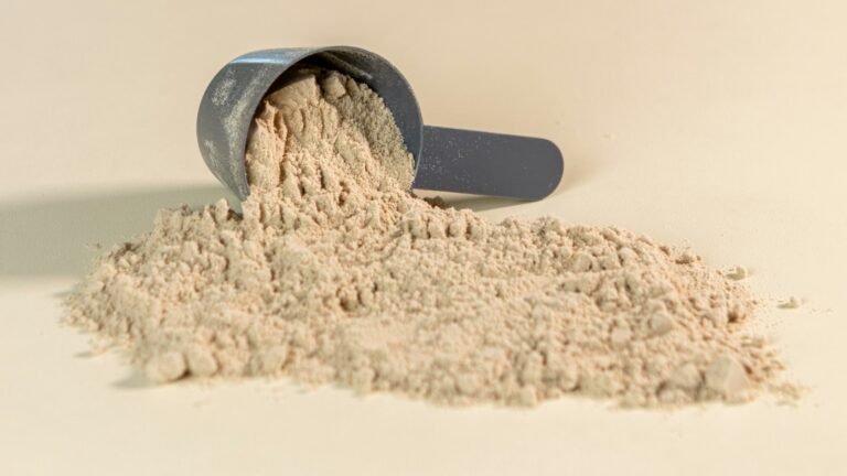Dose de poudre de complément alimentaire